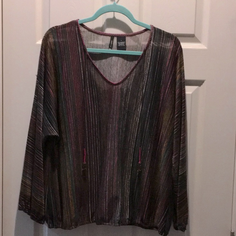 Pull over, casual multi-color top, size L